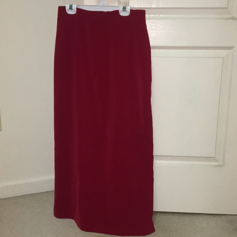 Red classy pencil skirt